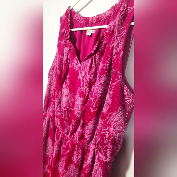 Merona Pink Sleeveless Midi Dress-Size XXL - Picture 8 of 14